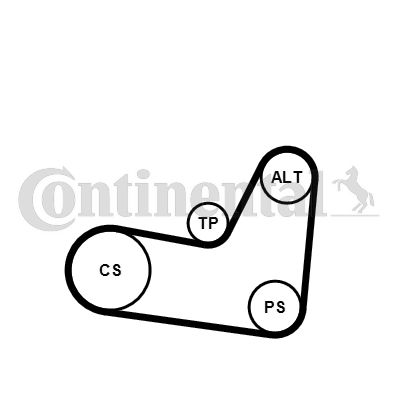 Keilrippenriemensatz CONTINENTAL CTAM 6PK1070K2