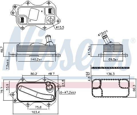 Ölkühler, Motoröl NISSENS 91380
