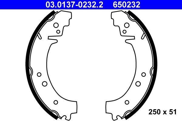 Bremsbackensatz Ate 03.0137-0232.2