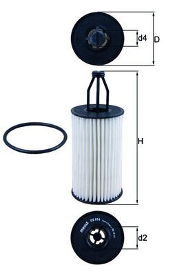 Ölfilter MAHLE OX814D
