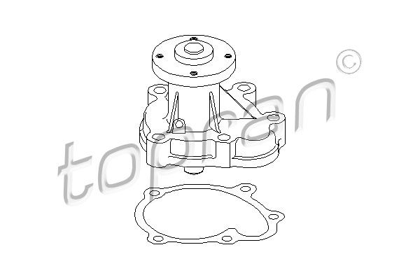 Wasserpumpe, Motorkühlung TOPRAN 205 226