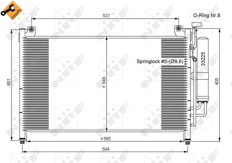 Kondensator, Klimaanlage NRF 35870