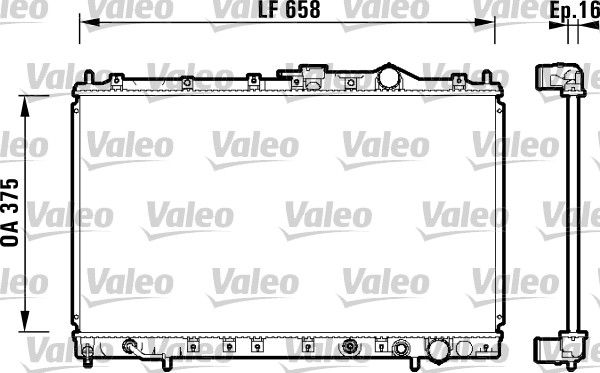 Kühler, Motorkühlung VALEO 734136