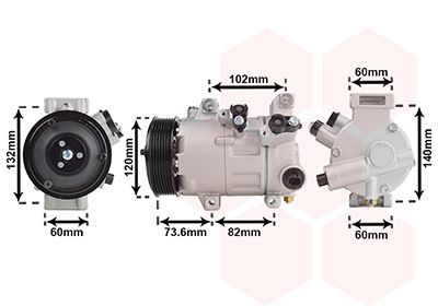 Kompressor, Klimaanlage VAN WEZEL 5300K610