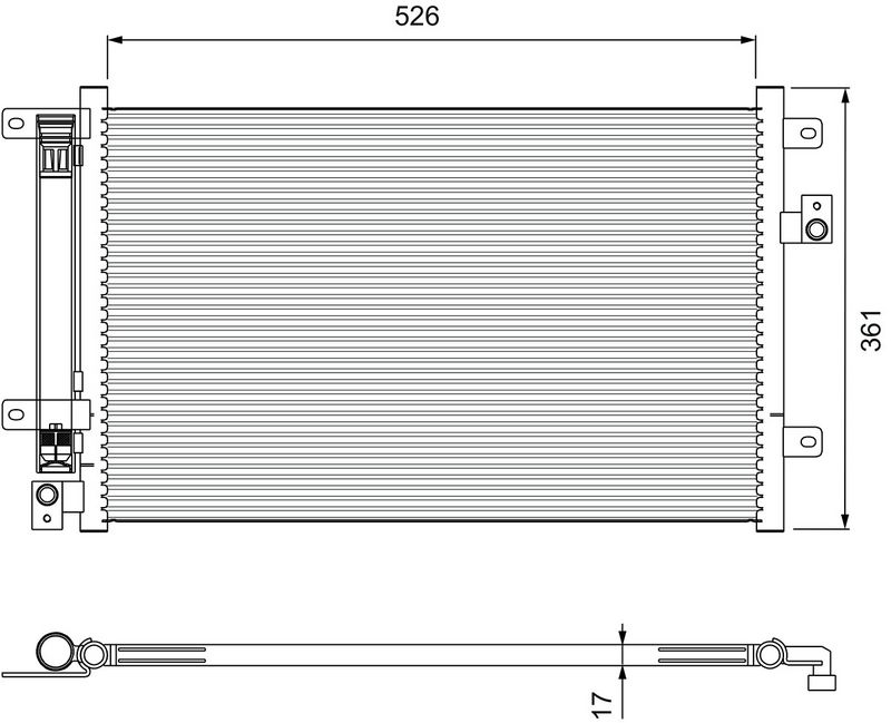 Kondensator, Klimaanlage VALEO 814405