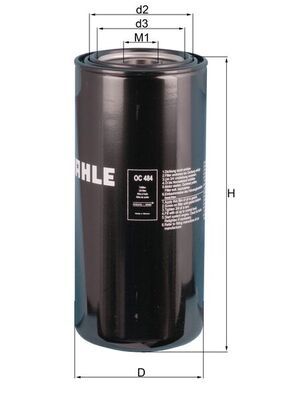 Ölfilter MAHLE OC484