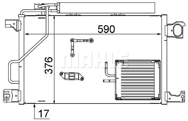 Kondensator, Klimaanlage MAHLE AC 661 000S