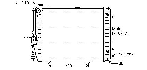 Kühler, Motorkühlung AVA QUALITY COOLING msa2072