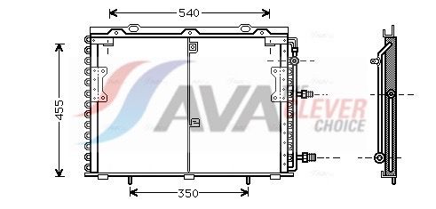 Kondensator, Klimaanlage AVA QUALITY COOLING MS5221