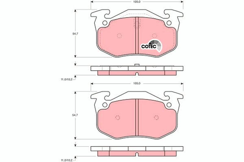 Bremsbelagsatz, Scheibenbremse TRW GDB905