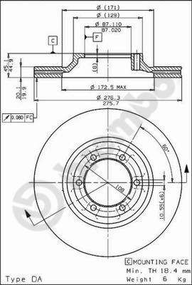 Bremsscheibe BREMBO 09.5633.10