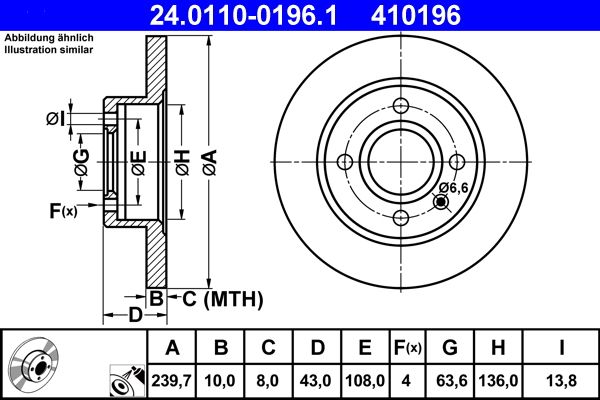 Bremsscheibe Ate 24.0110-0196.1