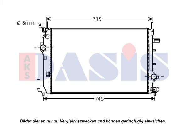 Kühler, Motorkühlung AKS DASIS 190014N