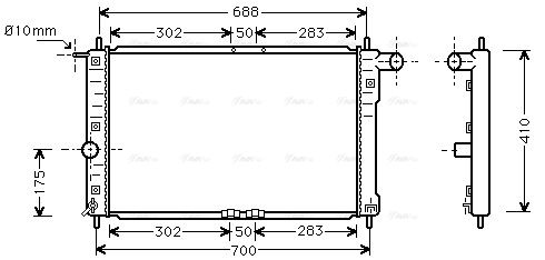 Kühler, Motorkühlung AVA QUALITY COOLING dwa2014