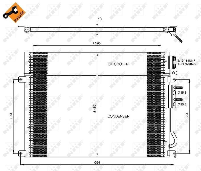 Kondensator, Klimaanlage NRF 35920