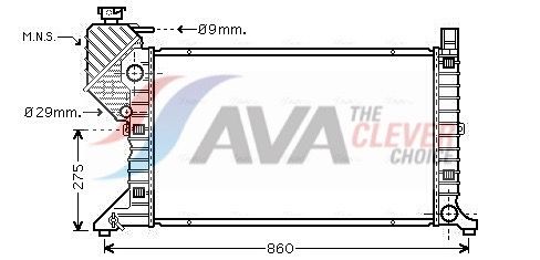 Kühler, Motorkühlung AVA QUALITY COOLING MSA2300