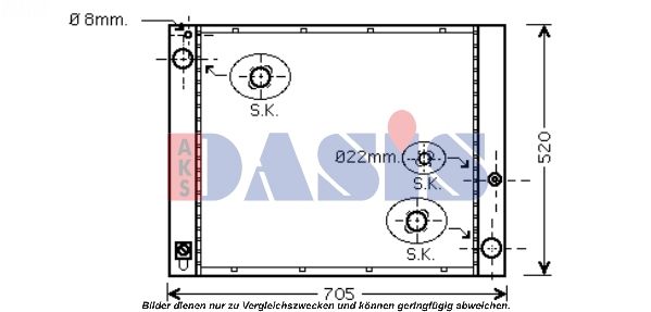 Kühler, Motorkühlung AKS DASIS 020017N