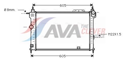 Kühler, Motorkühlung AVA QUALITY COOLING OLA2028