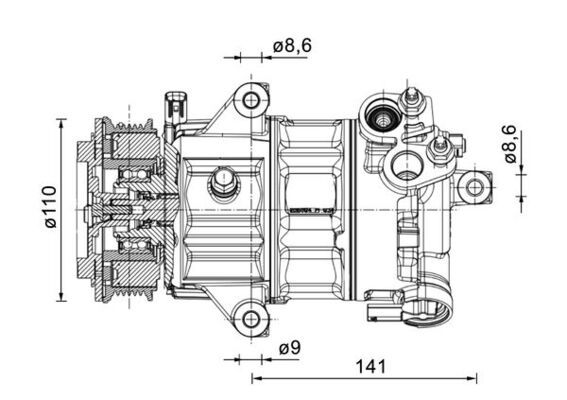 Kompressor, Klimaanlage MAHLE acp 1491 000p