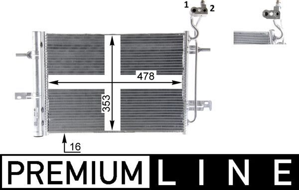 Kondensator, Klimaanlage MAHLE AC30000P