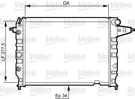 Kühler, Motorkühlung VALEO 730395