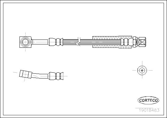 Bremsschlauch CORTECO 19018483