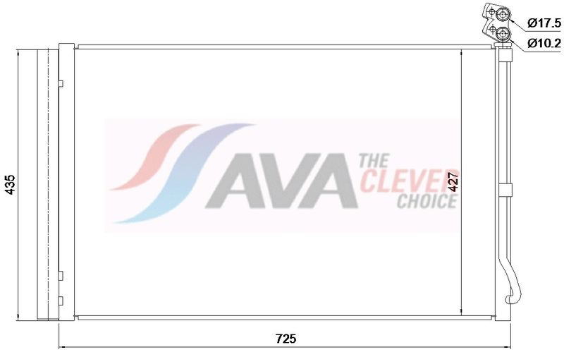 Kondensator, Klimaanlage AVA QUALITY COOLING TE5008D