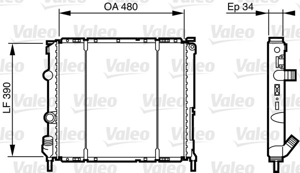 Kühler, Motorkühlung VALEO 732474