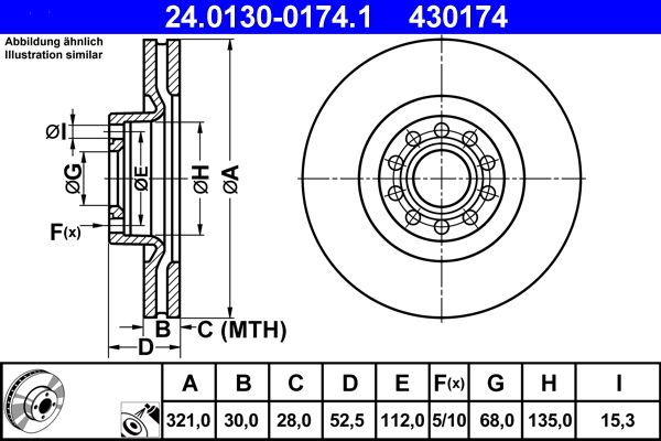 Bremsscheibe ATE 24.0130-0174.1