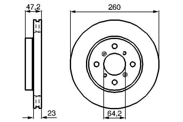 Bremsscheibe BOSCH 0 986 478 415