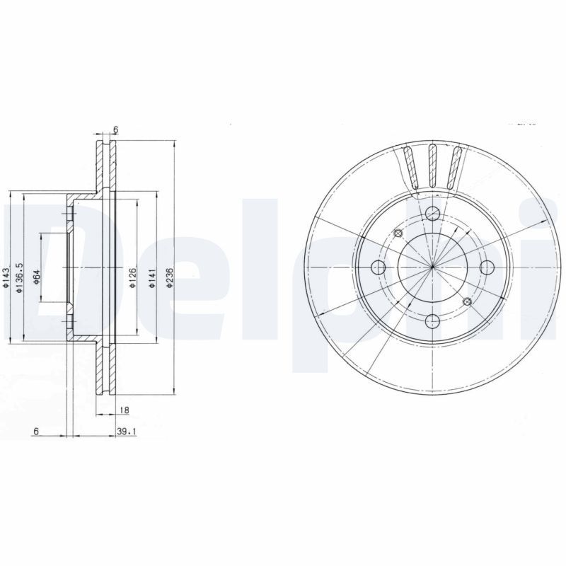 Bremsscheibe DELPHI BG2810