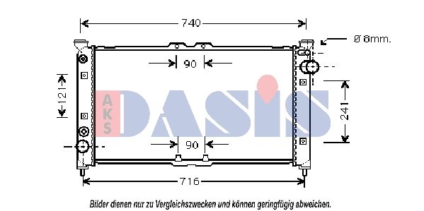 Kühler, Motorkühlung AKS DASIS 110016N
