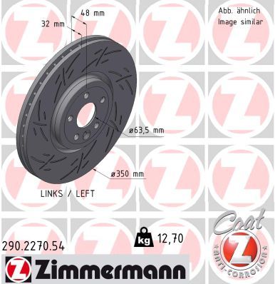 Bremsscheibe ZIMMERMANN 290.2270.54
