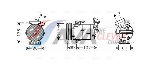 Kompressor, Klimaanlage AVA QUALITY COOLING RTAK437