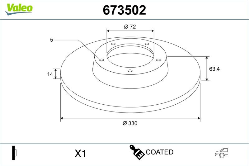 Bremsscheibe VALEO 673502