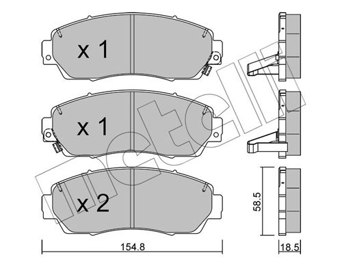Bremsbelagsatz, Scheibenbremse METELLI 22-0903-0