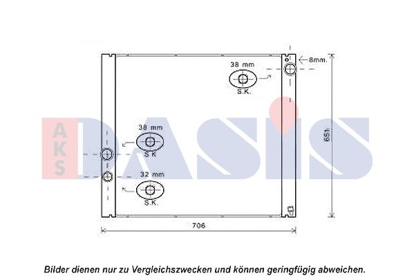 Kühler, Motorkühlung AKS DASIS 020022N