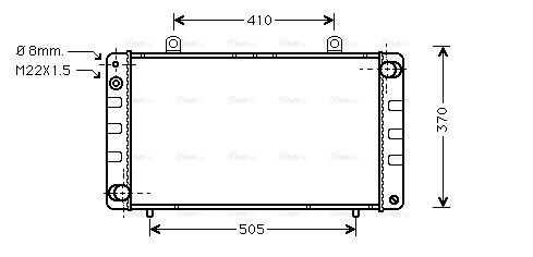 Kühler, Motorkühlung AVA QUALITY COOLING sb2003