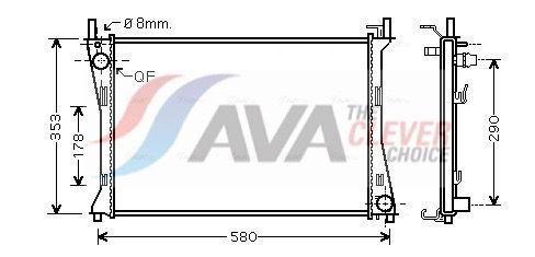 Kühler, Motorkühlung AVA QUALITY COOLING FDA2400