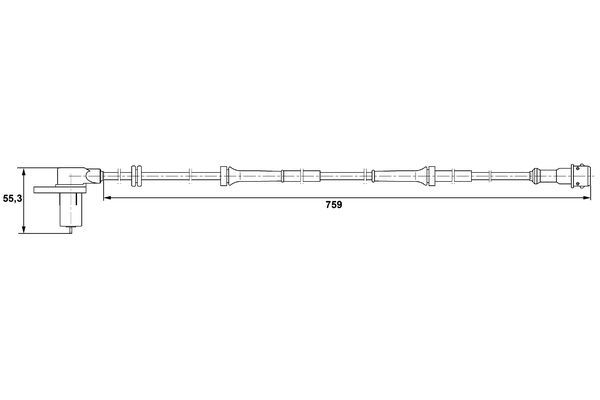 Sensor, Raddrehzahl BOSCH 0 265 006 225