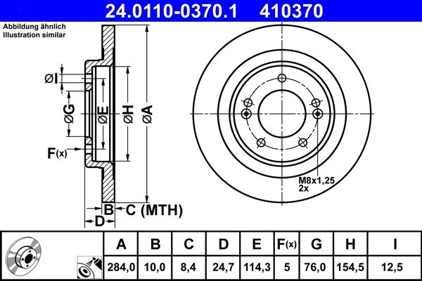 Bremsscheibe ATE 24.0110-0370.1