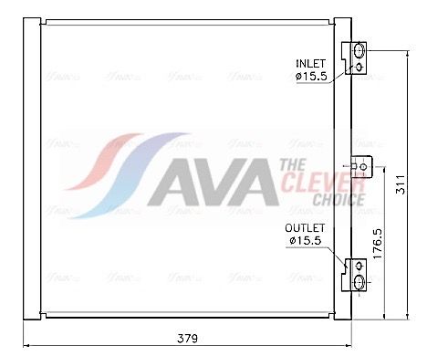 Kondensator, Klimaanlage AVA QUALITY COOLING PR5105