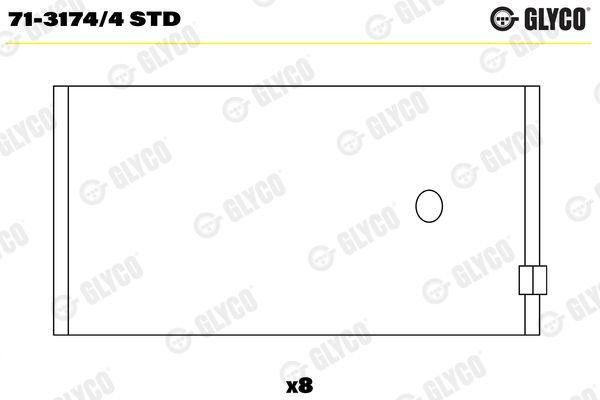 Pleuellager GLYCO 71-3174/4STD