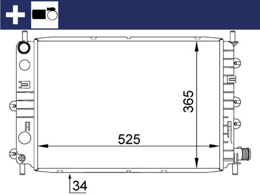 Kühler, Motorkühlung MAHLE CR1142000S