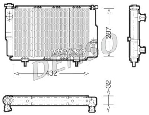 Kühler, Motorkühlung DENSO DRM23060