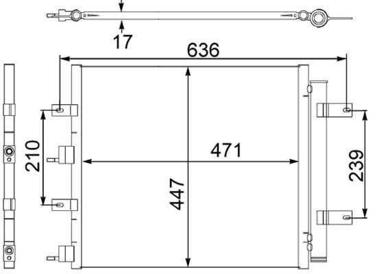 Kondensator, Klimaanlage MAHLE AC481000S