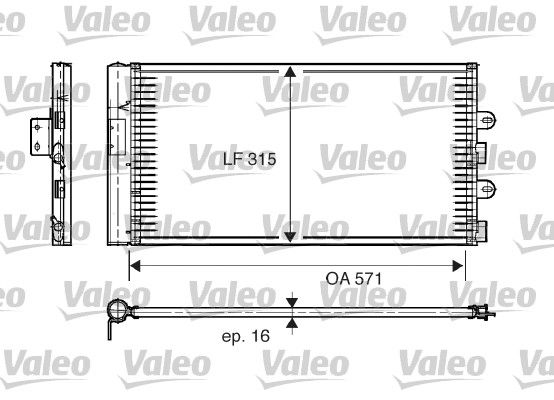 Kondensator, Klimaanlage VALEO 817703