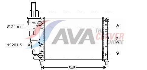 Kühler, Motorkühlung AVA QUALITY COOLING FTA2138