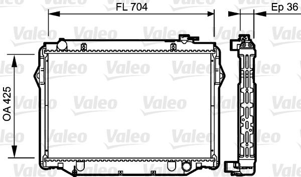 Kühler, Motorkühlung VALEO 734189