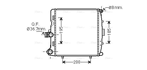 Kühler, Motorkühlung AVA QUALITY COOLING pr2055